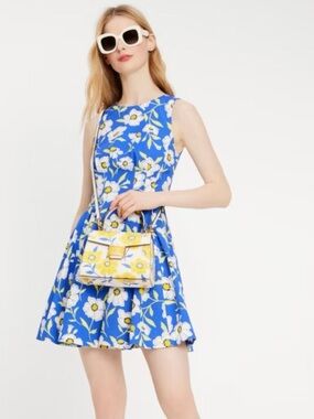 kate spade Blue Floral Fit-and-Flare Dress